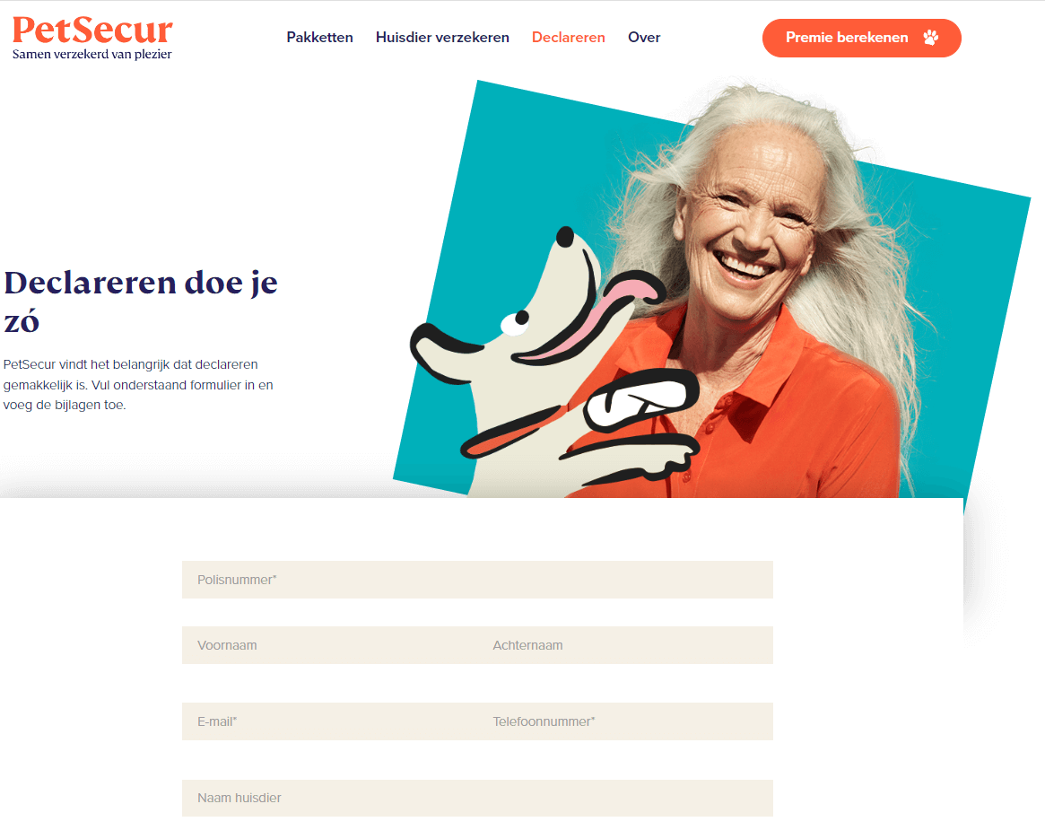 Declaratieformulier petsecur