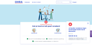 OHRA landingspagina huisdierenverzekering