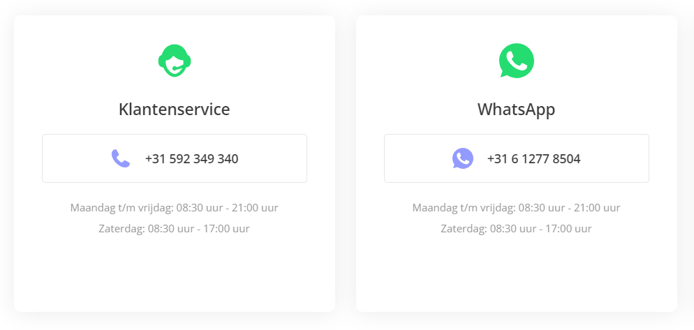 klantenservice Unive