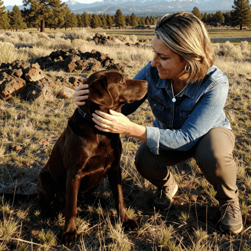 Marley with her dog Luna